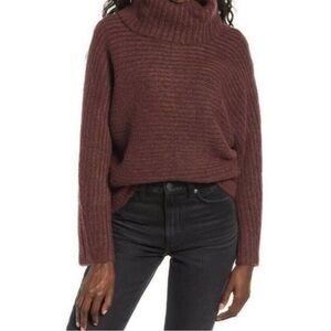 Leith Burgundy Vine Oversized Chunky‎ Knit Cozy Sweater